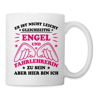 Fahrlehrerin Fahrschullehrerin Fun Spruch Geschenk - Tasse - Weiß - Rechts
