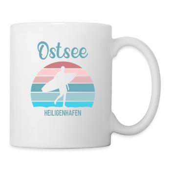 Heiligenhafen Ostsee Ostseebad Urlaub Strand Sonne - Tasse - Weiß - Rechts