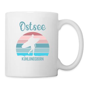 Kühlungsborn Ostsee Ostseebad Surfen Ferien - Tasse - Weiß - Rechts