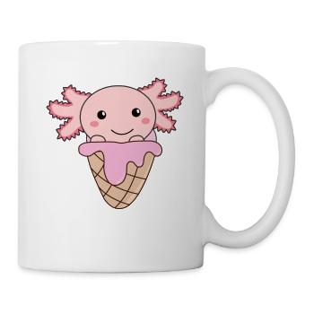 Axolotl rose gaufres doux animaux Axolotls - Mug blanc - blanc - Droite
