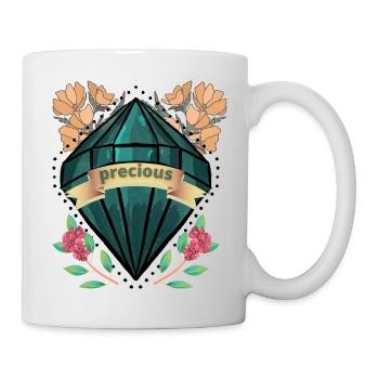 Precious Floral Gemstone - Mug - white - Right