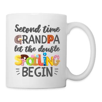 Second Time Grandpa Let The Spoiling Begin - Mug - white - Right