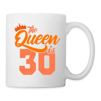 BIRTHDAY QUEEN 30 Birthday Mom 30 years - Mug - white - Right