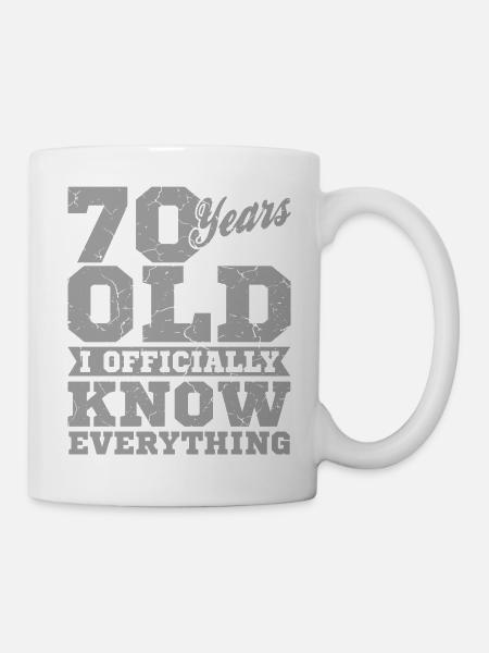 70 ANS VIEUX 70 anniversaire Grand-père Drôle - Mug blanc - blanc