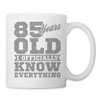 85 JAHRE ALT 85 Geburtstag Opa Lustig - Tasse - Weiß - Rechts