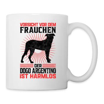 Dogo Argentino Frauchen Dogge Besitzerin Spruch - Tasse - Weiß - Rechts