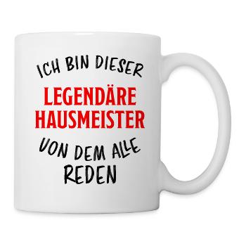 Hausmeister Lustiger Spruch Handwerker Geschenk - Tasse - Weiß - Rechts