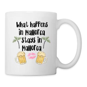 What happens in Mallorca stays in Mallorca - Tasse - Weiß - Rechts