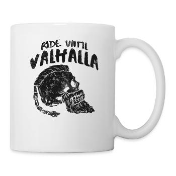 Motorrad Viking Ride Until Valhalla Rider Biker - Tasse - Weiß - Rechts