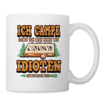 Lustig Wohnwagen Camper Campen Spruch Geschenk - Tasse - Weiß - Rechts