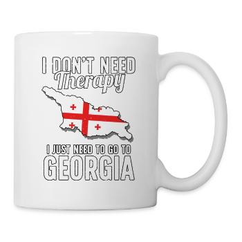 Georgia flag I Georgian souvenirs - Mug - white - Right