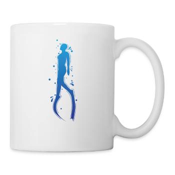 Apnoetauchen nur einmal Luftholen - Tasse - Weiß - Rechts