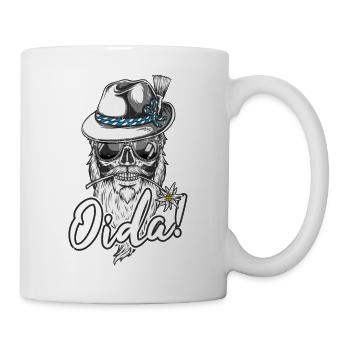 Oida! Bayern Wien bayrischer wiener Dialekt Tracht - Tasse - Weiß - Rechts