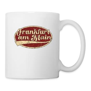 Frankfurt am main Retro Tshirt Geschenk - Tasse - Weiß - Rechts