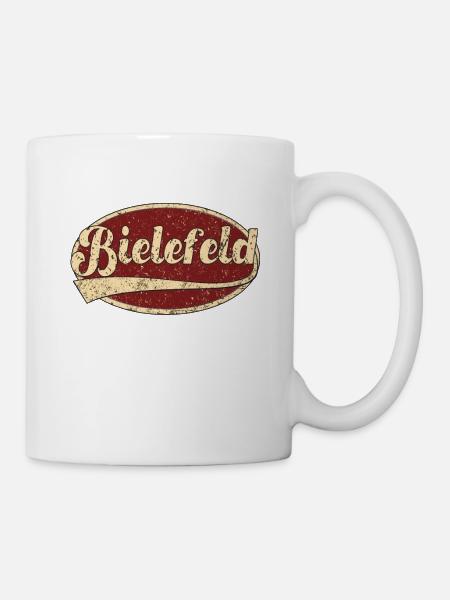 Bielefeld Retro Tshirt Geschenk - Tasse - Weiß