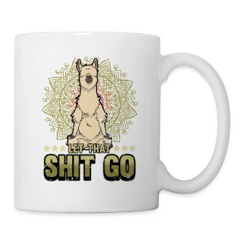 Yoga Meditation Namaste Lama Spruch Geschenk - Tasse - Weiß - Rechts