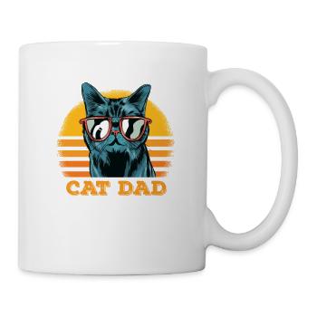 Vintage Best Cat Dad Daddy Retro - Mug - white - Right