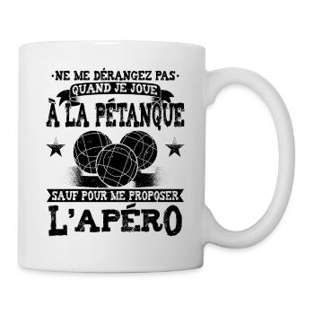 Petanque Pétanque - Mug blanc - blanc - Droite