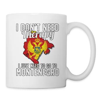 Montenegro flag I Montenegrin Souvenirs - Tasse - Weiß - Rechts