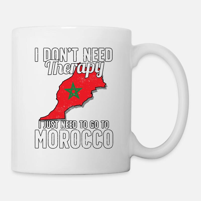 Morocco flag I Moroccan Souvenirs - Tasse - Weiß