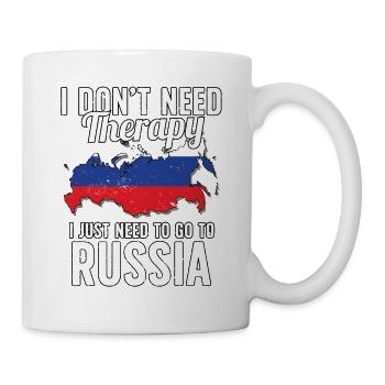 Russia flag I Russian Souvenirs - Mug - white - Right