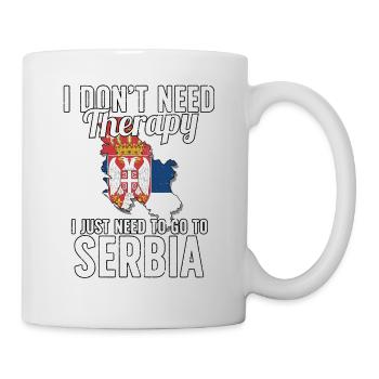 Serbia flag I Serbian Souvenirs - Tasse - Weiß - Rechts