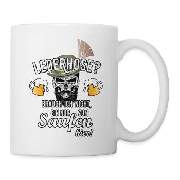 Saufen Bier trinken Sprüche Bayern Bua - Tasse - Weiß - Rechts