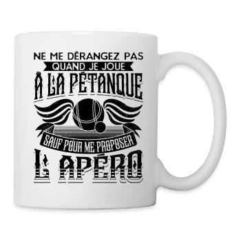Petanque Pétanque - Mug blanc - blanc - Droite