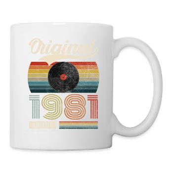 1981 Vintage 40 anniversaire retro cadeau - Mug blanc - blanc - Droite