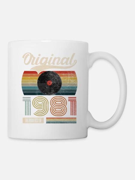 1981 Vintage 40. Geburtstag Retro Geschenk - Tasse - Weiß