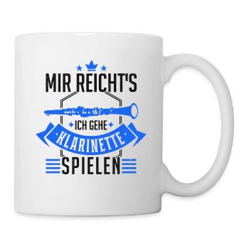 Mir reicht's Ich gehe Klarinette spielen Musiker - Tasse - Weiß - Rechts