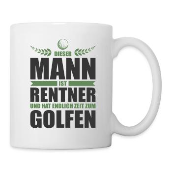 Rentner Rente Golf Golfspieler Pension Ruhestand - Tasse - Weiß - Rechts