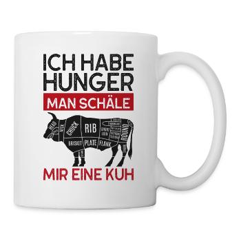 Ich habe hunger Geschenk BBQ Grillen Chef - Tasse - Weiß - Rechts