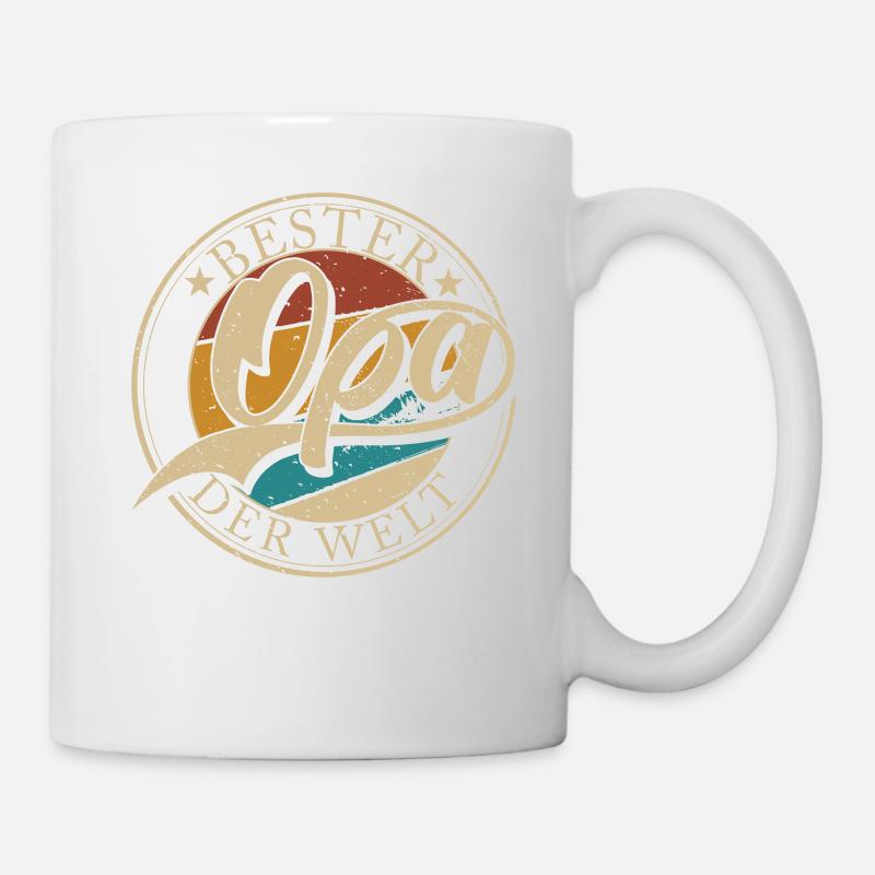 Bester Opa der welt vintage retro - Tasse - Weiß
