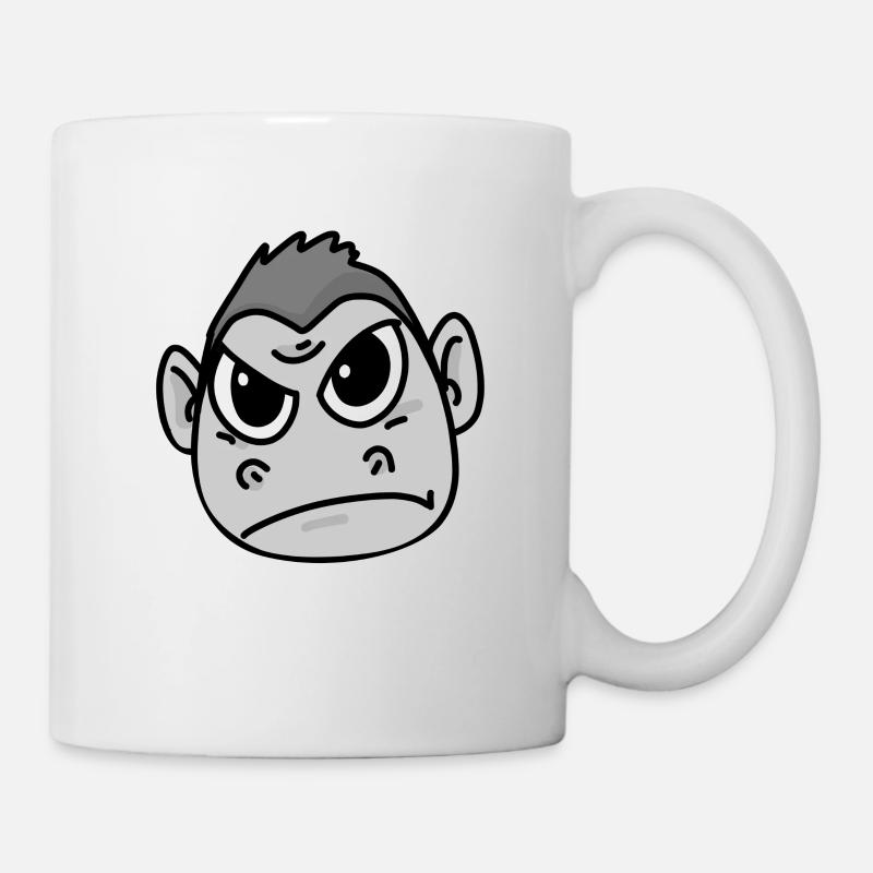 Gorilla wütend - Tasse - Weiß