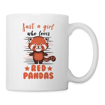 Roter Panda Mädchen Red Panda Geschenk - Tasse - Weiß - Rechts