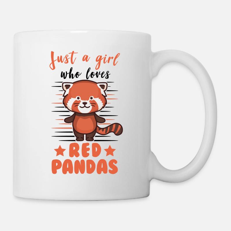 Roter Panda Mädchen Red Panda Geschenk - Tasse - Weiß