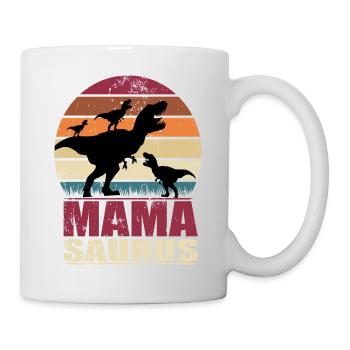 Mamasaurus Rex dinosaure Mère Dino Triplés - Mug blanc - blanc - Droite