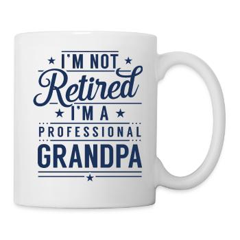 Pas à la retraite Je suis grand-père professionnel - Mug blanc - blanc - Droite