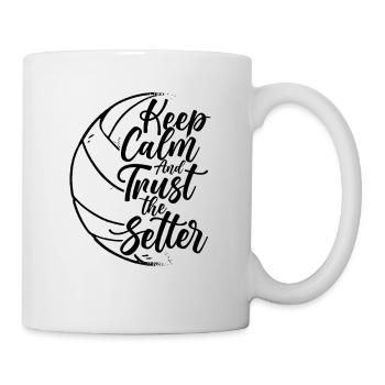 Reste calme Et Confiance Le Setter Volleyball - Mug blanc - blanc - Droite