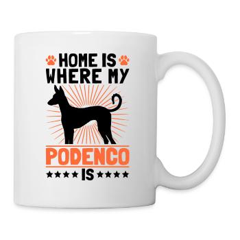 Maison est où Podenco est le lévrier espagnol - Mug blanc - blanc - Droite