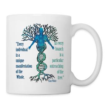 Citation d’Alan Watts : Manifestation unique de l’ensemble - Mug blanc - blanc - Droite