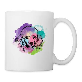 Dog Lover I Splash Art Poodle - Mug - white - Right
