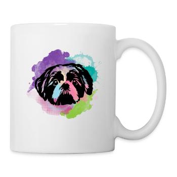 Dog Lover I Splash Art Shih Tzu - Mug - white - Right