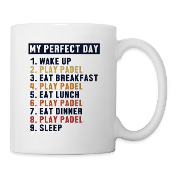 Padel Perfect Day Paddle Tennis Paddleball Padel - Tasse - Weiß - Rechts