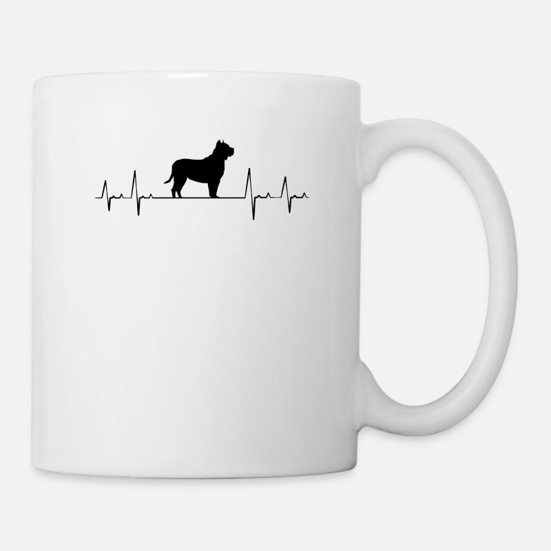 Pitbull Herzschlag Pit Bull Terrier Geschenk - Tasse - Weiß