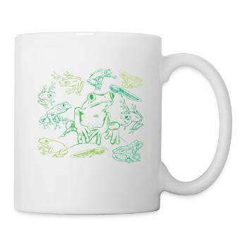 Tadpole Frog Toad Collage Frog Lovers - Tasse - Weiß - Rechts