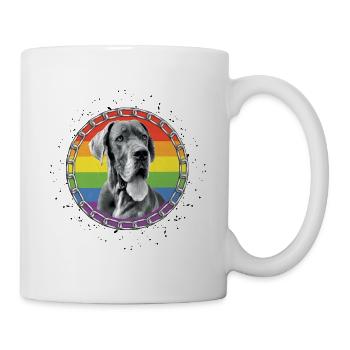 Great Dane ou Danish Great Dane Pride - brillant - Mug blanc - blanc - Droite