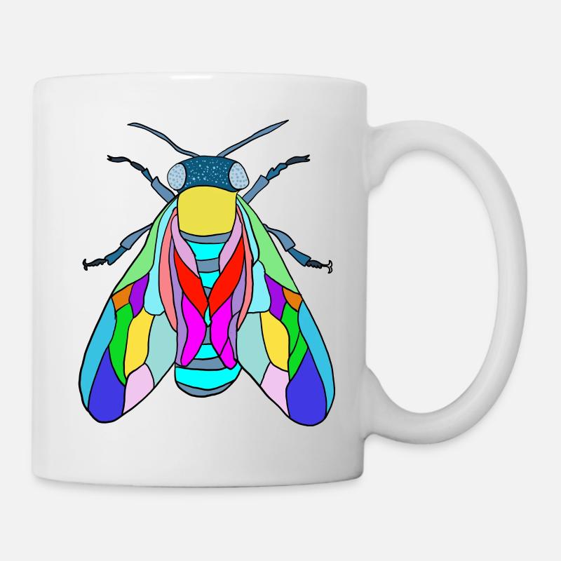 Fliege - Tasse - Weiß