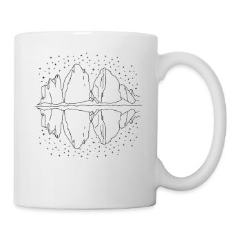 Three Peaks Starry Sky - Tre Cime di Lavaredo - Mug - white - Right